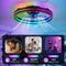 19-Inch RGB LED Ceiling Fan with Light, Remote & App Control