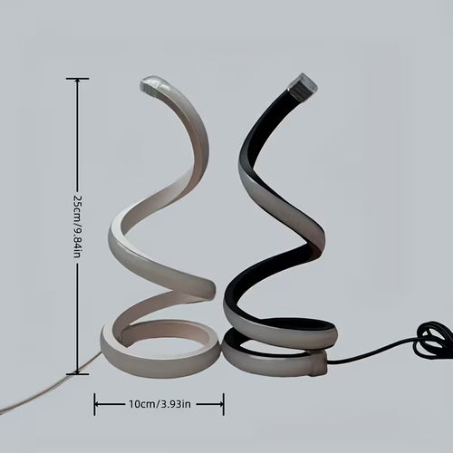 2PCS Creative Spiral LED Desk Lamp with 3 Color Modes