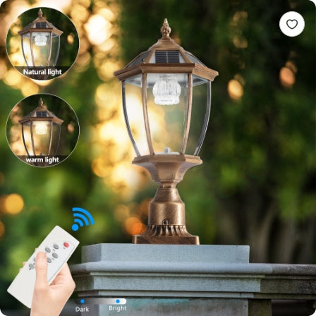 Vintage Gold Solar LED Outdoor Lantern