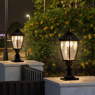 20" Black Solar Powered LED Outdoor Lantern (2-Pack)