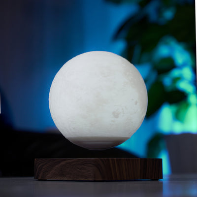 3D Magnetic Levitating Moon Lamp with LED Light – Rotating Floating Night Light