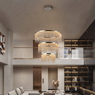 24-Inch Crystal Chandelier LED Ceiling Lamp