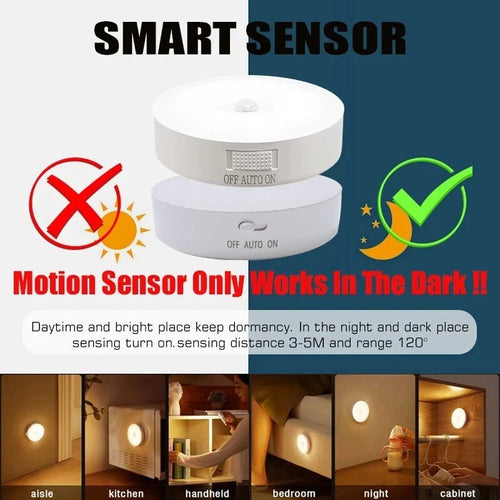 3-Pack Rechargeable LED Motion Sensor Night Lights