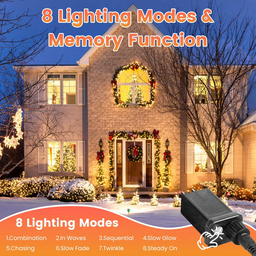 330FT 1000 LED Christmas String Lights with Remote & Timer