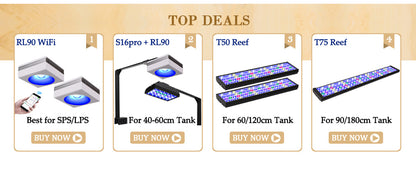 2PCS PopBloom-H75 WiFi Marine Aquarium Light