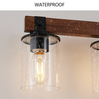 50-Inch Rustic 7-Light Farmhouse Bathroom Vanity Light Fixture