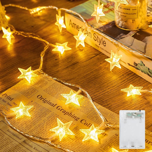 50 LED Star String Lights with Automatic Timer
