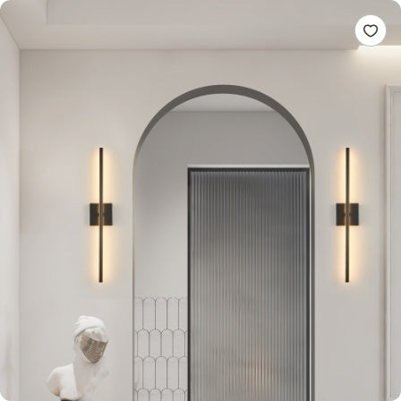 2-Pack Modern Black LED Wall Sconces