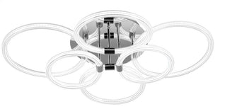 Modern LED Ceiling Light – 6 Ring Flush Mount Dimmable Ceiling Lamp