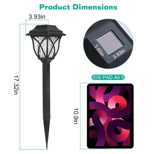 Solar-Powered Wooden Stake Outdoor Landscape Light
