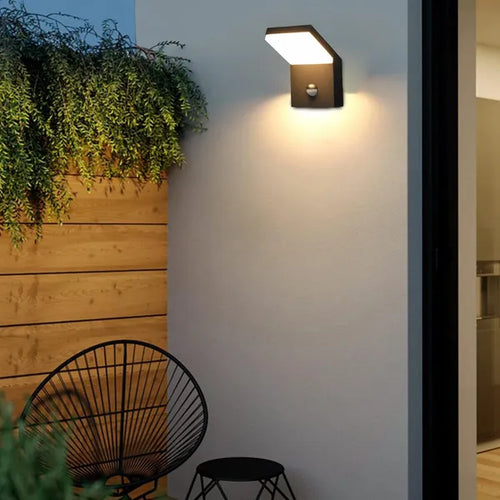 Modern Outdoor LED Wall Sconce with Motion Sensor