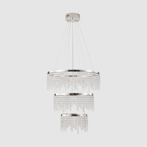 24-Inch Crystal Chandelier LED Ceiling Lamp