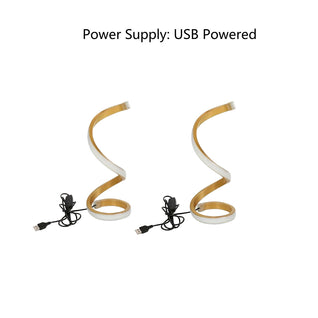 2PCS Creative Spiral LED Desk Lamp with 3 Color Modes