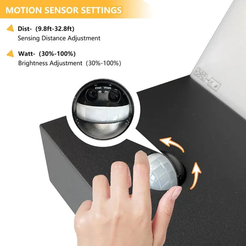 Modern Outdoor LED Wall Sconce with Motion Sensor