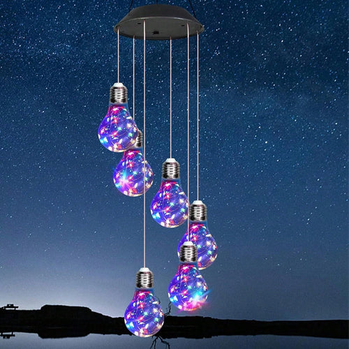 21.6-Inch Color-Changing Solar LED Wind Chimes