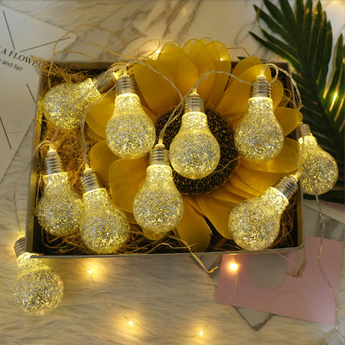 10 LED Globe String Lights, 6.5FT Warm White Battery-Operated Fairy Lights