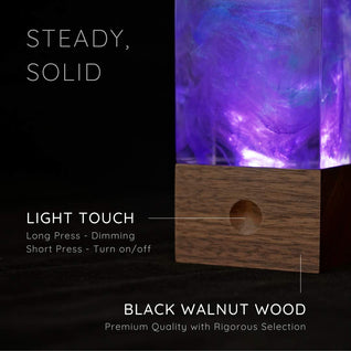 Galaxy Cube Purple Handcrafted Ambient Resin Lamp