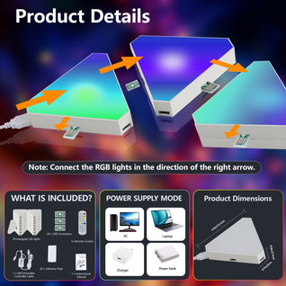 20-Pack Triangular Light Panels