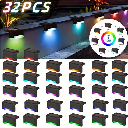 32-Pack Solar LED Deck Lights – Warm White Waterproof Outdoor Lights