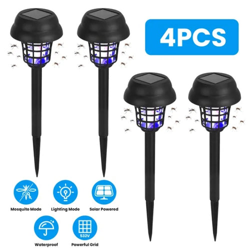Solar-Powered Wooden Stake Outdoor Landscape Light