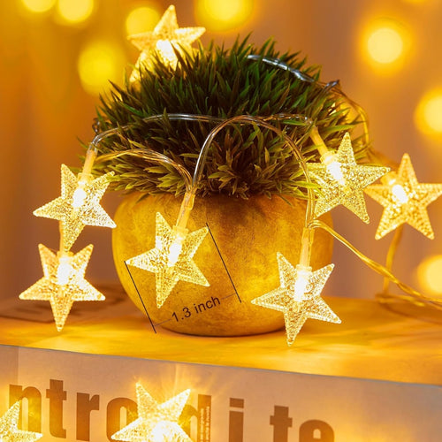 50 LED Star String Lights with Automatic Timer