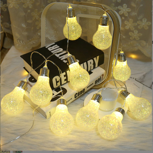 10 LED Globe String Lights, 6.5FT Warm White Battery-Operated Fairy Lights