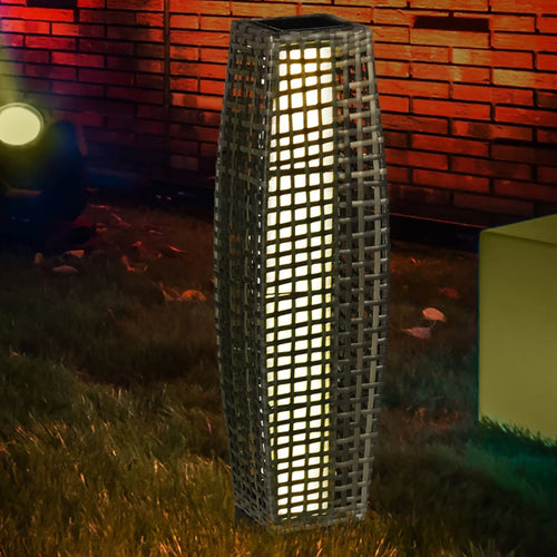 Waterproof Solar Rattan Floor Lamp