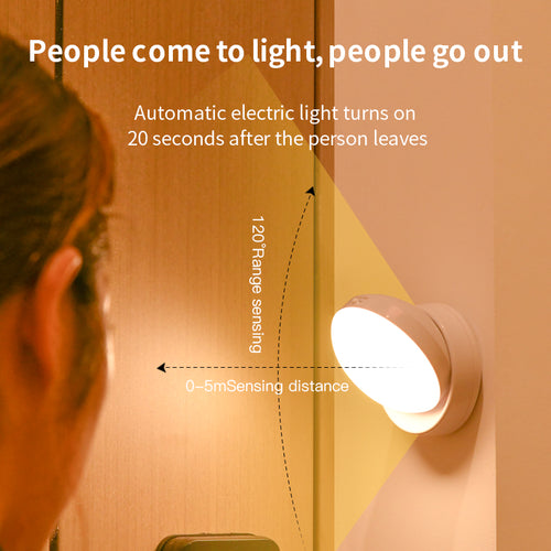 Rotating Human Body Sensor Light – Motion Activated LED Night Light
