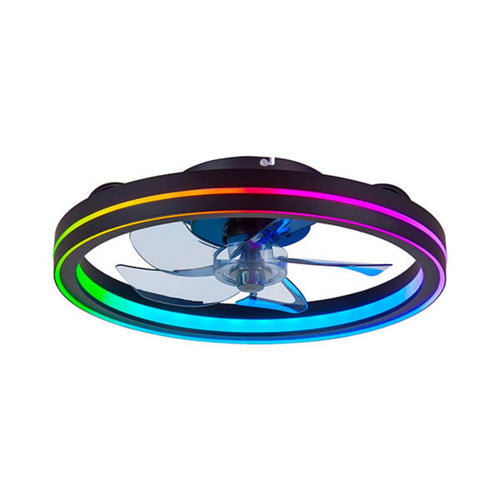 19-Inch RGB LED Ceiling Fan with Light, Remote & App Control