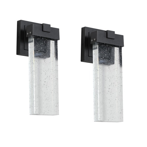 Outdoor Waterproof Crystal LED Wall Light, 2-Pack | Dusk-to-Dawn