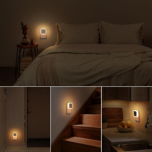 Sujeet 8-Pack Dusk-to-Dawn LED Plug-In Night Lights – Warm White
