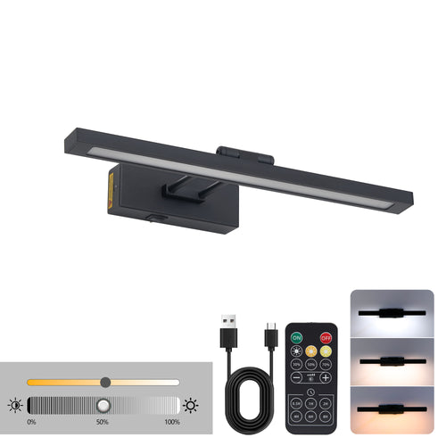 Rechargeable Battery Operated Wall Sconce with Remote – Dimmable 3CCT LED Picture Light