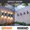 4-Pack 12-Inch Modern Outdoor Up & Down Wall Lights – Matte Black