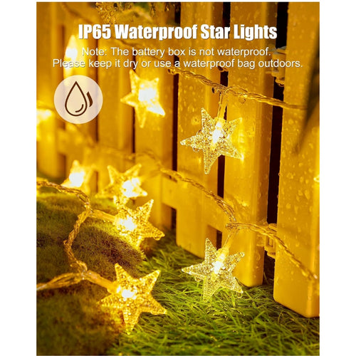 50 LED Star String Lights with Automatic Timer
