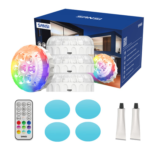 SANSI IP68 Waterproof RGB Pool Light – Rechargeable 20Hrs Outdoor LED Lamp