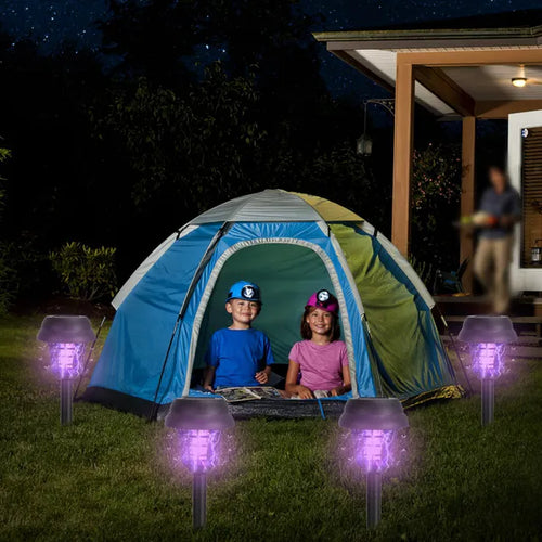 4-Pack Solar Mosquito Zapper Torches with Dual Lighting Modes