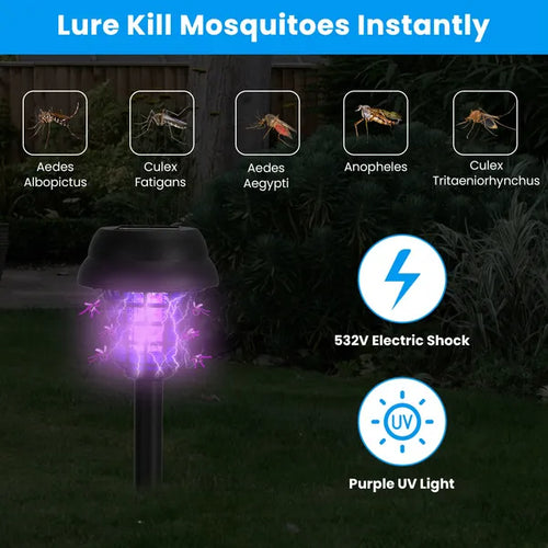 4-Pack Solar Mosquito Zapper Torches with Dual Lighting Modes