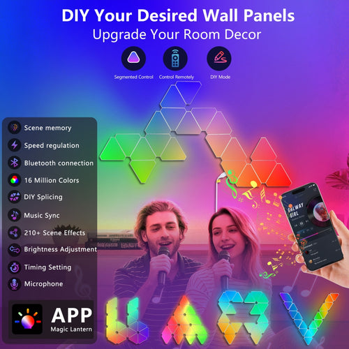 20-Pack Triangular Light Panels