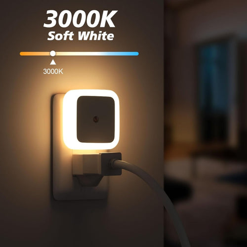 Sujeet 8-Pack Dusk-to-Dawn LED Plug-In Night Lights – Warm White