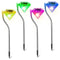 4-Pack Diamond Solar Garden Lights with 7-Color LEDs