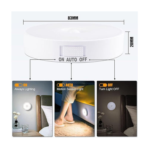 3-Pack Rechargeable LED Motion Sensor Night Lights