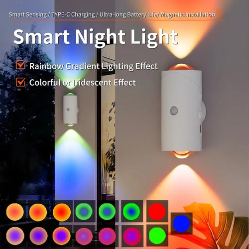 2-Pack Rechargeable RGB Motion Sensor Night Lights