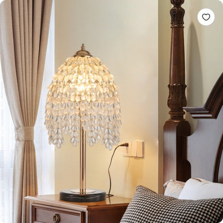 19-Inch Vintage Crystal Waterfall Table Lamp
