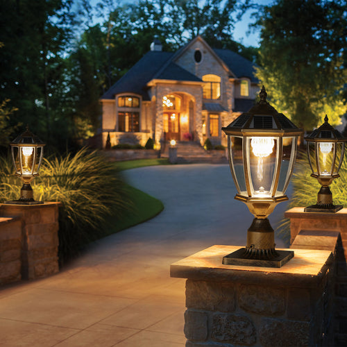 Vintage Gold Solar LED Outdoor Lantern