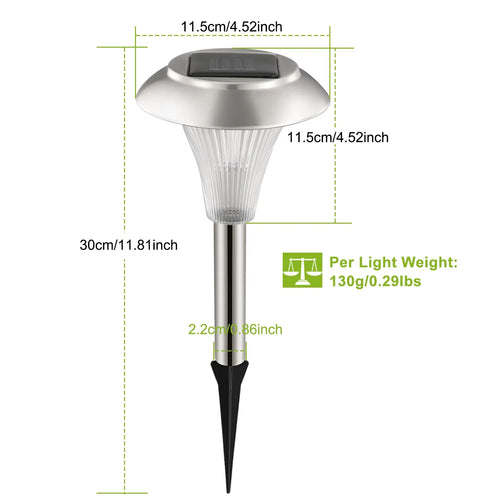 4-Pack Solar Color-Changing LED Garden Path Lights