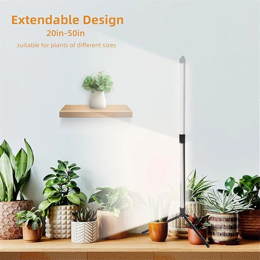 Full Spectrum LED Grow Light Floor Lamp with Timer & Adjustable Height for Indoor Plants