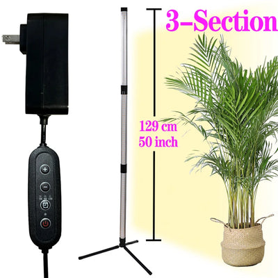 Full Spectrum LED Grow Light Floor Lamp with Timer & Adjustable Height for Indoor Plants