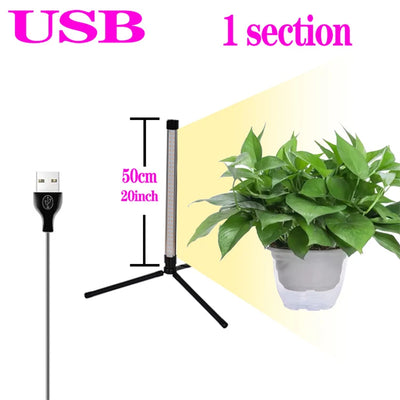 Full Spectrum LED Grow Light Floor Lamp with Timer & Adjustable Height for Indoor Plants