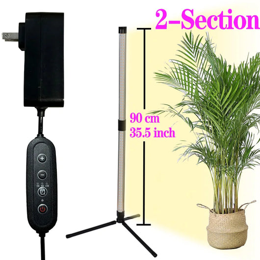 Full Spectrum LED Grow Light Floor Lamp with Timer & Adjustable Height for Indoor Plants