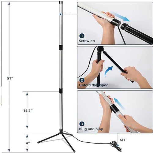 Full Spectrum LED Grow Light Floor Lamp with Timer & Adjustable Height for Indoor Plants